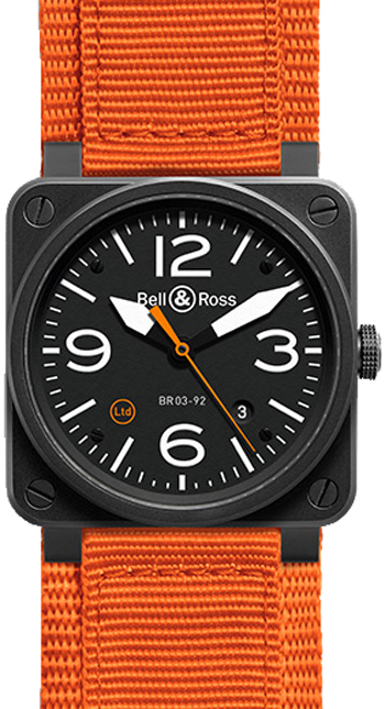 Bell & Ross Aviation Men's Watch Model BR03-92CARBONORANGE