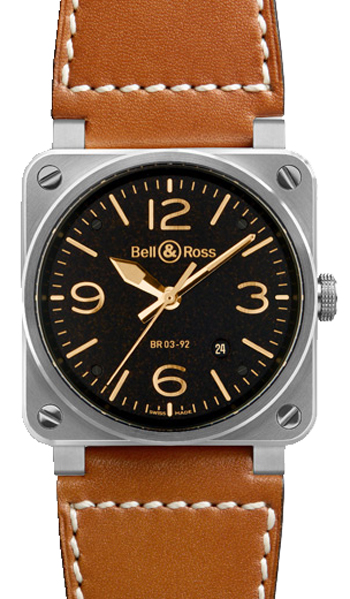 Bell & Ross Aviation Unisex Watch Model BR03-92GOLDEN-HERITAGE