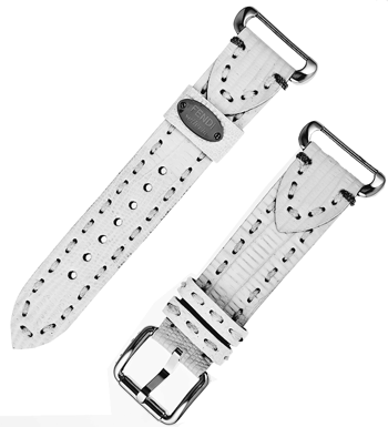 Fendi White Fendi Selleria Leather  Watch Band Model TS18R04S