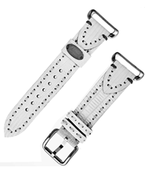 Fendi White Fendi Selleria Leather  Watch Band  Model TS18R04S