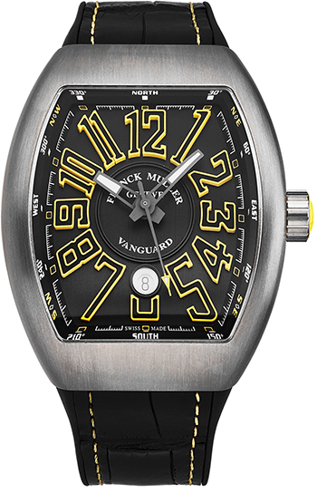 Franck Muller Vanguard Men's Watch Model 45SCSTLBLKYEL