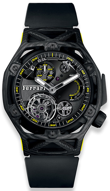Hublot Techframe Ferrari Tourbillon Chronograph Men's Watch Model 408.QU.0129.RX
