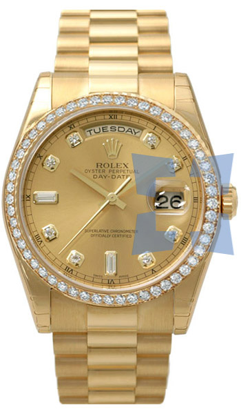 Rolex Day-Date President Men's Watch Model 118348YGCD-DB