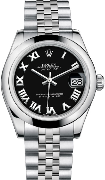 Rolex Datejust Ladies Watch Model 178240-BLACK-ROM