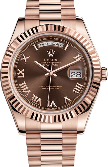 Rolex Day-Date II President Men's Watch Model 218235-RO-BRN