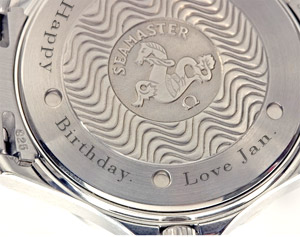 Engraving on the back of a Watch