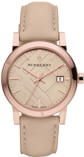 Burberry Check Dial 34mm Ladies Watch 