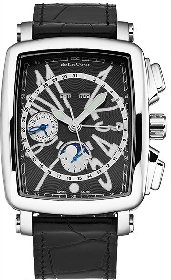 deLaCour ViaLarga Men's Watch Model WAST1026-BLK