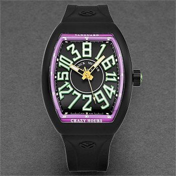 Franck Muller Vanguard Crazy Hours Men's Watch Model 45CHTTBLKGRNPRL Thumbnail 2