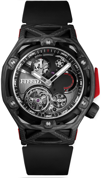 Hublot Techframe Ferrari Tourbillon Chronograph Men's Watch Model 408.QU.0123.RX