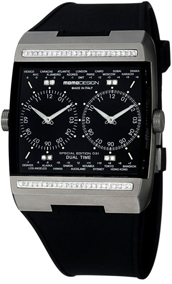 Momo Design Dual Time GMT Men's Watch Model MD077-D01BK-RB