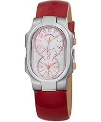 Philip Stein Signature Philip Stein Women's 'Signature' Mother of Pearl Dial Pink Metallic Leather Strap Quartz Watch Ladies Watch Model: 1-CMOP -CMLA