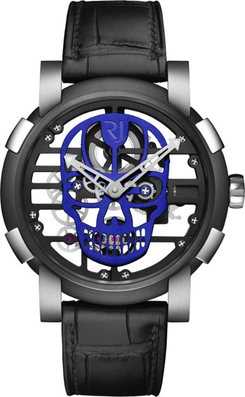 Romain Jerome Skylab 48 Speed Metal Blue Skull Men's Watch Model RJ.M.AU.030.17
