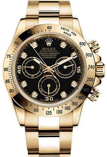 Rolex Daytona Men's Watch Model 116528-BLKDIA