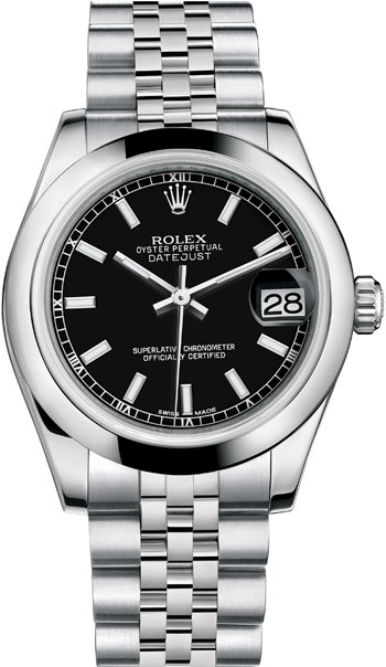 Rolex Datejust Ladies Watch Model 178240-BLACK-STICK