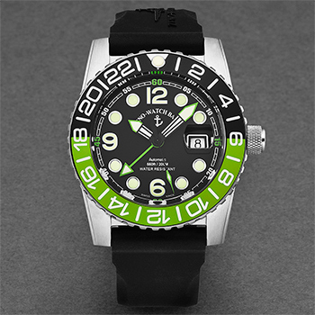 Zeno Airplane Diver Men's Watch Model 6349GMT-3-A1-8 Thumbnail 3