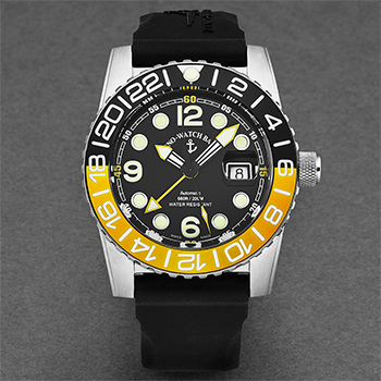 Zeno Airplane Diver Men's Watch Model 6349GMT-3-A1-9 Thumbnail 3