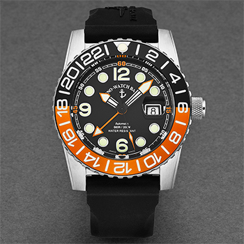 Zeno Airplane Diver Men's Watch Model 6349GMT-3-A15 Thumbnail 2