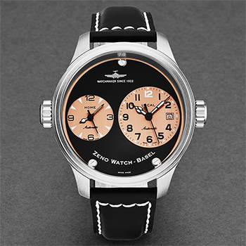Zeno OS Pilot Dual Time  Men's Watch Model 8671-B16 Thumbnail 3